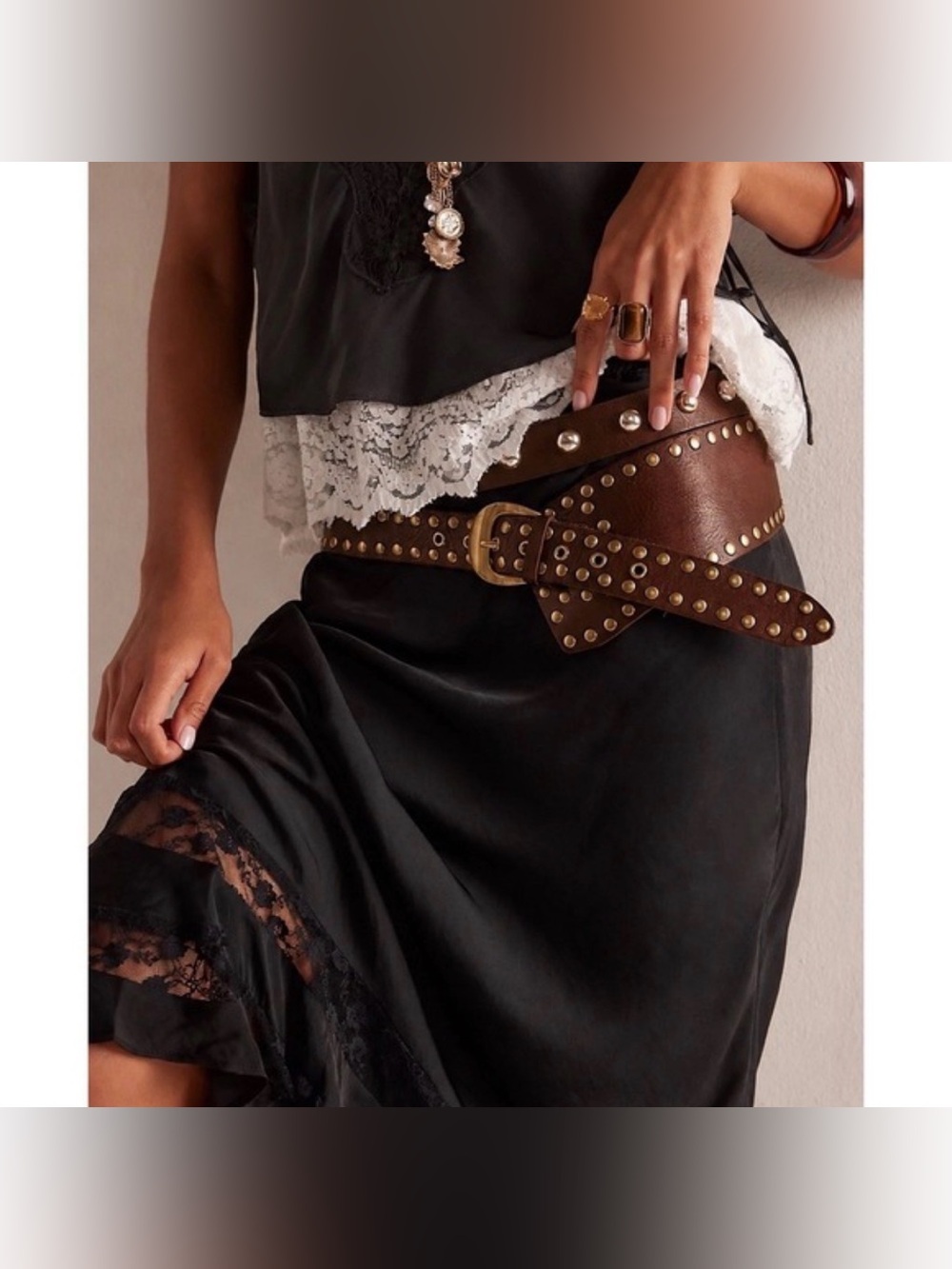 Free People Jagger Hip Belt in Cognac